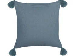 Conjunto De 2 Almofadas Decorativas Em Veludo Azul Escuro 45 X 45 Cm Ribes