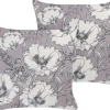 Conjunto De 2 Almofadas Decorativas Cinzentas E Brancas 45 X 45 Cm Sophora