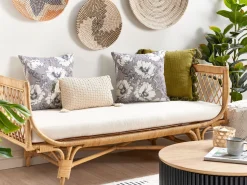 Conjunto De 2 Almofadas Decorativas Cinzentas E Brancas 45 X 45 Cm Sophora