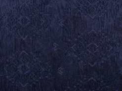 Conjunto De 2 Almofadas Decorativas Algodao E Viscose Azul Escuro Com Relevo 45 X 45 Cm Melur