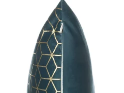 Conjunto De 2 Almofadas Decorativas De Veludo 45 X 45 Cm Azul Celosia