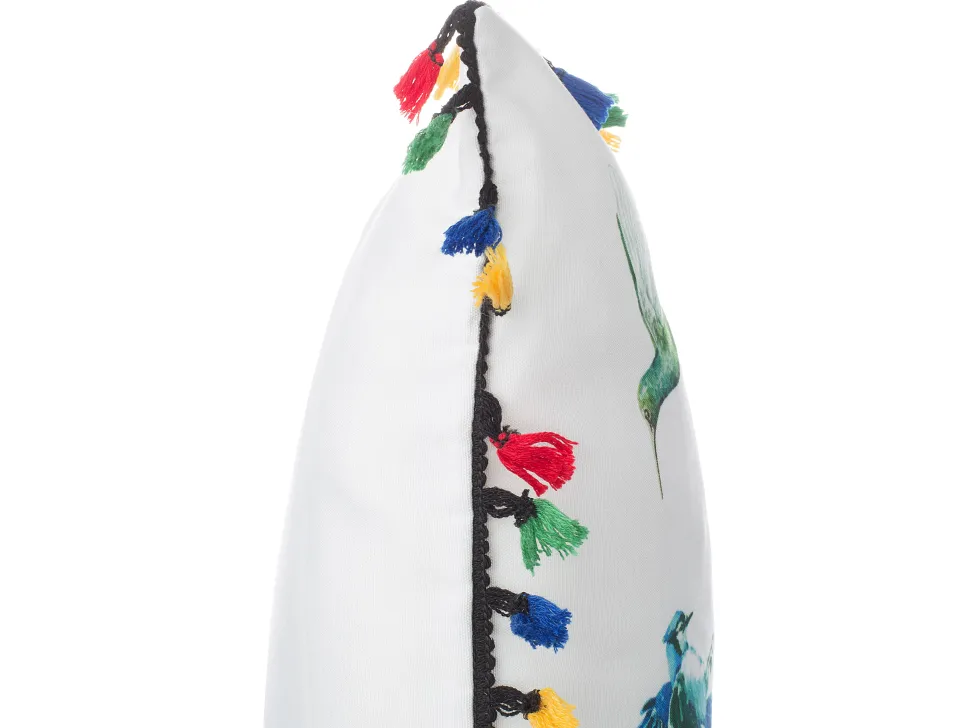 Conjunto De 2 Almofadas Decorativas Com Motivo De Aves 45 X 45 Cm Mallow