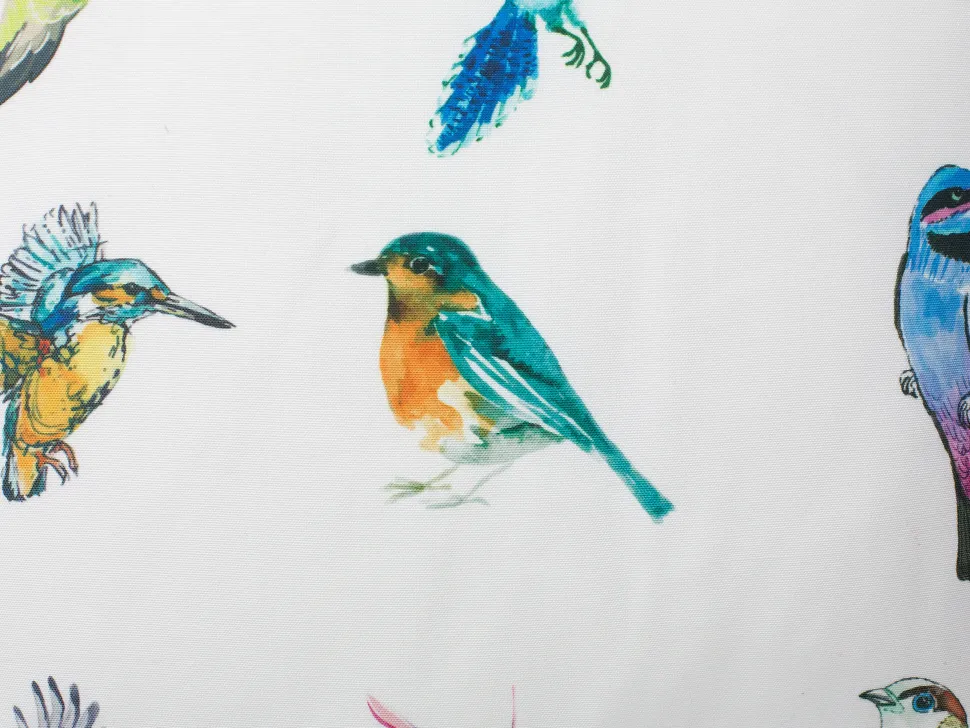 Conjunto De 2 Almofadas Decorativas Com Motivo De Aves 45 X 45 Cm Mallow