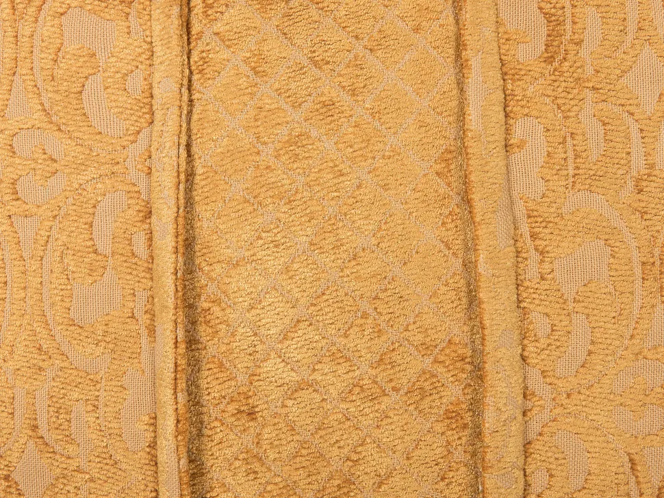 Conjunto De 2 Almofadas Decorativas Algodao E Viscose Amarela Com Relevo 45 X 45 Cm Kavalam