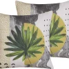 Conjunto De 2 Almofadas Decorativas Multicoloridas 45 X 45 Cm Holcus
