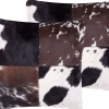 Conjunto De 2 Almofadas Decorativas Em Pele Castanha Escura 45 X 45 Cm Marady