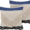 Conjunto De 2 Almofadas Decorativas Creme 45 X 45 Cm Sofca