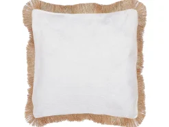 Conjunto De 2 Almofadas Decorativas Brancas E Cremes 45 X 45 Cm Agrimony