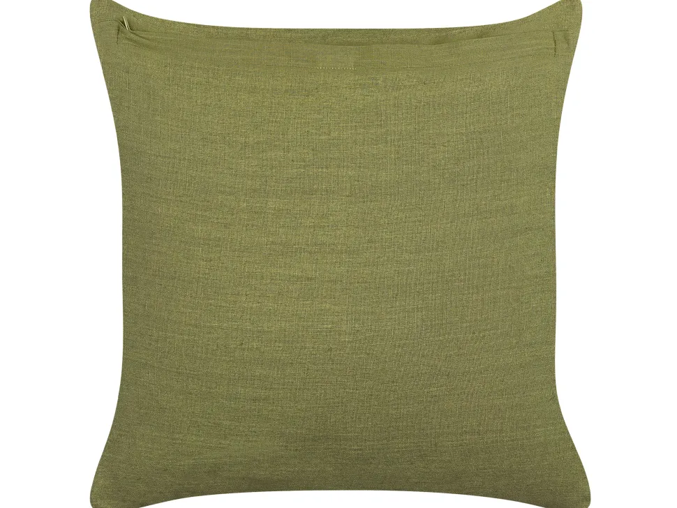 Conjunto De 2 Almofadas Decorativas Verdes 45 X 45 Cm Sagina