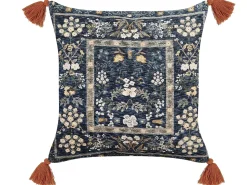 Conjunto De 2 Almofadas Decorativas Padrao Floral Em Veludo Multicolor 45 X 45 Cm Panax