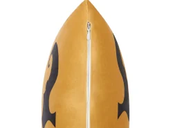 Conjunto De 2 Almofadas Decorativas Em Veludo Laranja 45 X 45 Cm Covasna