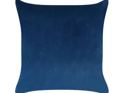 Conjunto De 2 Almofadas Decorativas Em Veludo Azul Marinho 45 X 45 Cm Marula