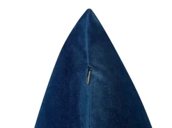 Conjunto De 2 Almofadas Decorativas Em Veludo Azul Marinho 45 X 45 Cm Marula