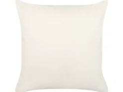 Conjunto De 2 Almofadas Decorativas Em Algodao Branco E Azul Com Borlas 45 X 45 Cm Datura