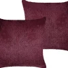 Conjunto De 2 Almofadas Decorativas Vermelho Bordo 45 X 45 Cm Pilea