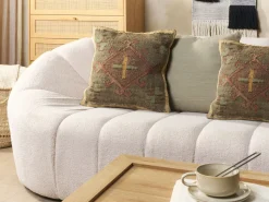 Conjunto De 2 Almofadas Decorativas Em Juta Multicolor 45 X 45 Cm Katora