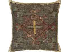Conjunto De 2 Almofadas Decorativas Em Juta Multicolor 45 X 45 Cm Katora