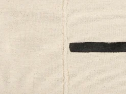 Conjunto De 2 Almofadas Decorativas As Riscas Em Algodao Creme E Preto 45 X 45 Cm Abies