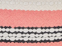 Conjunto De 2 Almofadas Decorativas Em Algodao Creme E Vermelho 45 X 45 Cm Euphorbia