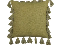 Conjunto De 2 Almofadas Decorativas Verde Azeitona 45 X 45 Cm Lynchis