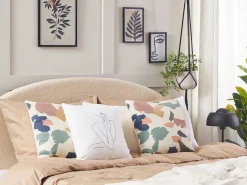 Conjunto De 2 Almofadas Decorativas Multicoloridas 45 X 45 Cm Fothergilla