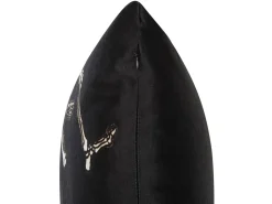 Conjunto De 2 Almofadas Decorativas Em Veludo Preto 45 X 45 Cm Medves