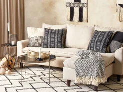 Conjunto De 2 Almofadas Decorativas Pretas E Brancas 45 X 45 Cm Benzoin