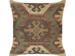 Conjunto De 2 Almofadas Decorativas Em Juta Multicolor 45 X 45 Cm Cumbum
