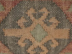Conjunto De 2 Almofadas Decorativas Em Juta Multicolor 45 X 45 Cm Cumbum