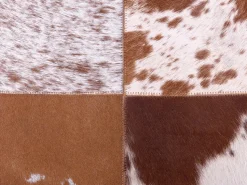 Conjunto De 2 Almofadas Decorativas Em Pele Castanha Clara 45 X 45 Cm Marady