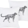 Conjunto De 2 Almofadas Decorativas Em Veludo Branco 45 X 45 Cm Marula