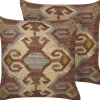 Conjunto De 2 Almofadas Decorativas Em Juta Multicolor 45 X 45 Cm Urpad