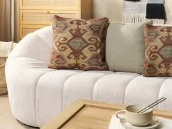 Conjunto De 2 Almofadas Decorativas Em Juta Multicolor 45 X 45 Cm Urpad
