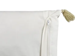 Conjunto De 2 Almofadas Decorativas Com Padrao Floral Com Borlas Em Algodao Multicolor 45 X 45 Cm Carissa