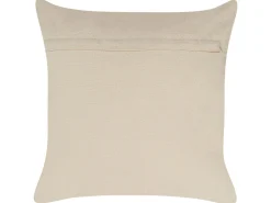 Conjunto De 2 Almofadas De Algodao Com Padrao Geometrico 50 X 50 Cm Rosa Dourado Oujda