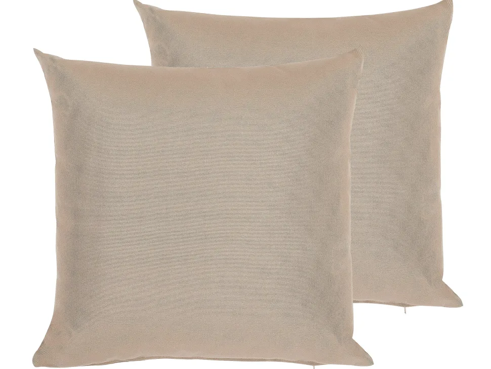 Conjunto De 2 Almofadas De Jardim Cor De Areia 40 X 40 Cm Palairos