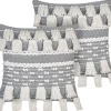 Conjunto De 2 Almofadas Decorativas Em Algodao Branco E Cinzento 45 X 45 Cm Brahea