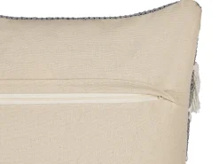 Conjunto De 2 Almofadas Decorativas Em Algodao Branco E Cinzento 45 X 45 Cm Brahea