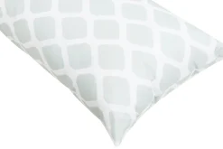 Conjunto De 2 Almofadas De Jardim Em Tecido Verde Menta E Branco 40 X 70 Kalamos