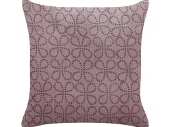 Conjunto De 2 Almofadas Decorativas Padrao Geometrico Em Veludo Rosa 45 X 45 Cm Larkspur