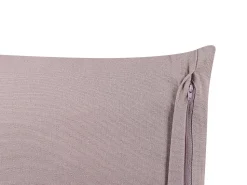 Conjunto De 2 Almofadas Decorativas Padrao Geometrico Em Veludo Rosa 45 X 45 Cm Larkspur