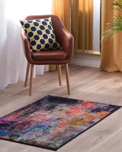 Conjunto De 2 Almofadas Decorativas Amarelas E Azuis 45 X 45 Cm Muscari