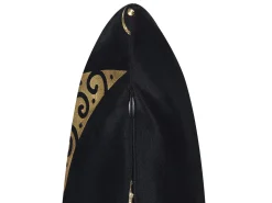 Conjunto De 2 Almofadas Decorativas Preto E Dourado 45 X 45 Cm Ursinia