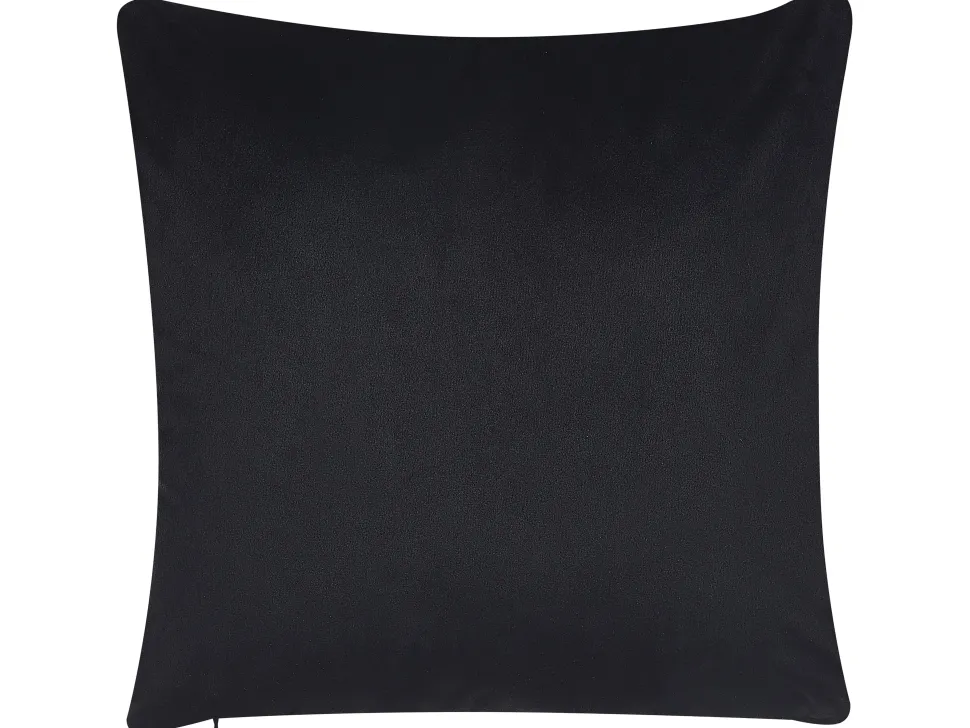 Conjunto De 2 Almofadas Decorativas Preto E Dourado 45 X 45 Cm Ursinia