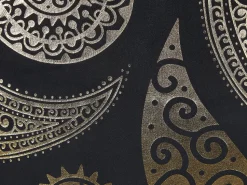 Conjunto De 2 Almofadas Decorativas Preto E Dourado 45 X 45 Cm Ursinia