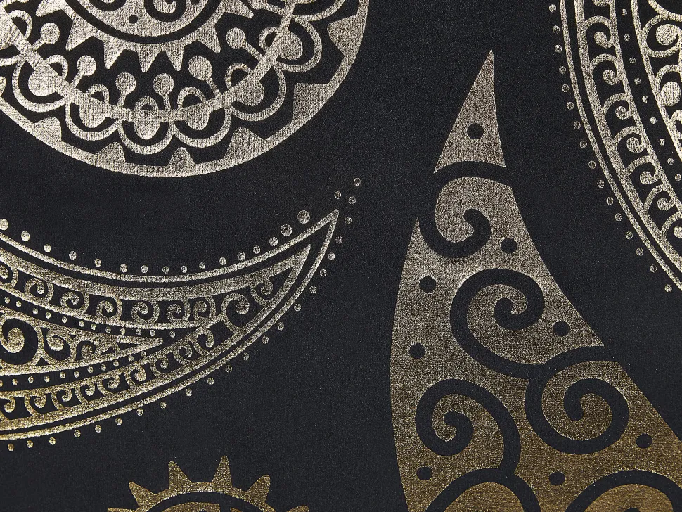 Conjunto De 2 Almofadas Decorativas Preto E Dourado 45 X 45 Cm Ursinia