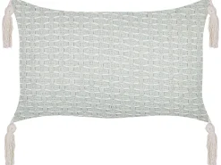 Conjunto De 2 Almofadas Decorativas Verde Menta 45 X 25 Cm Hakone