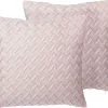 Conjunto De 2 Almofadas Decorativas Entrelacada 45 X 45 Cm Rosa Tithonia
