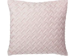 Conjunto De 2 Almofadas Decorativas Entrelacada 45 X 45 Cm Rosa Tithonia
