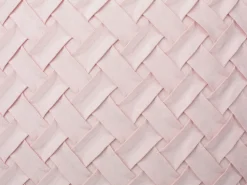 Conjunto De 2 Almofadas Decorativas Entrelacada 45 X 45 Cm Rosa Tithonia